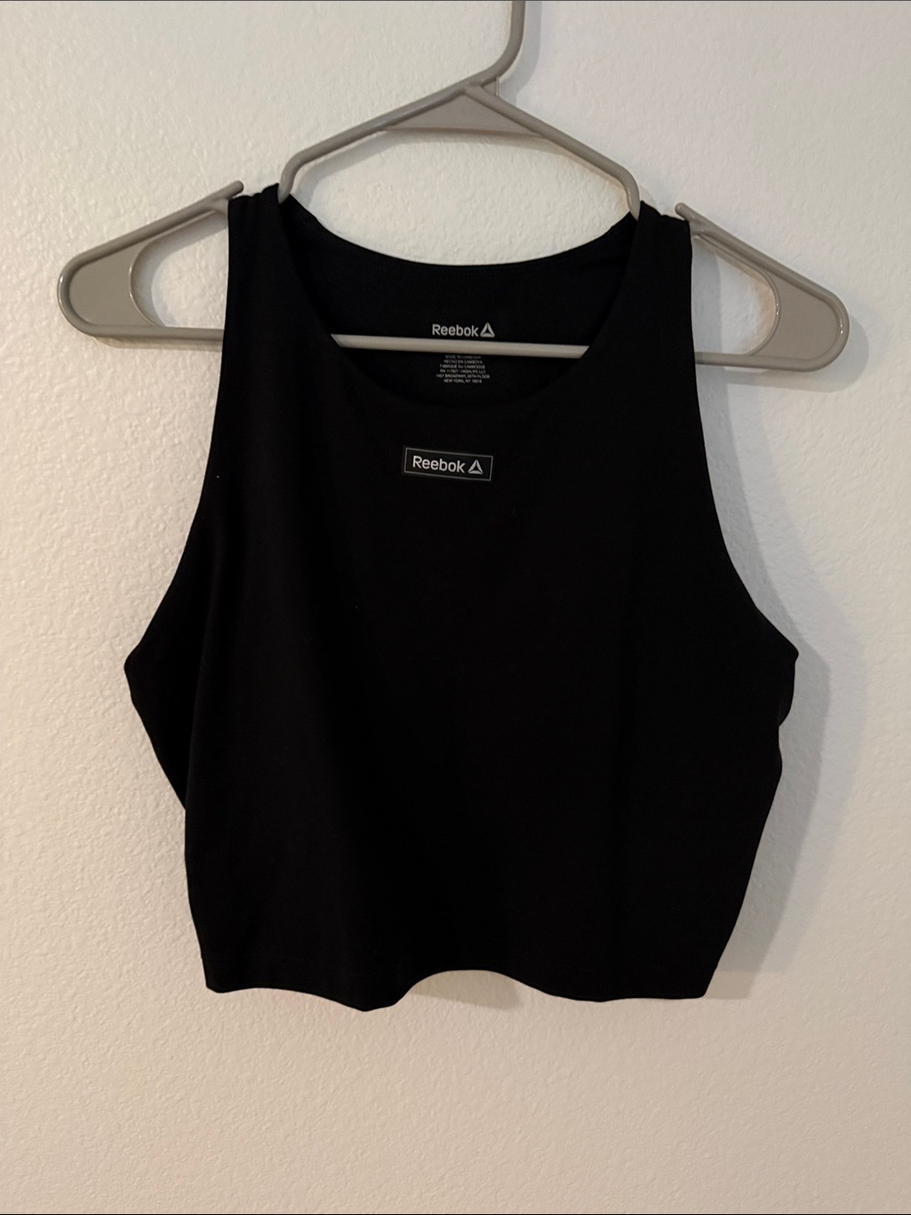 Reebok Black Cropped Athletic Tank